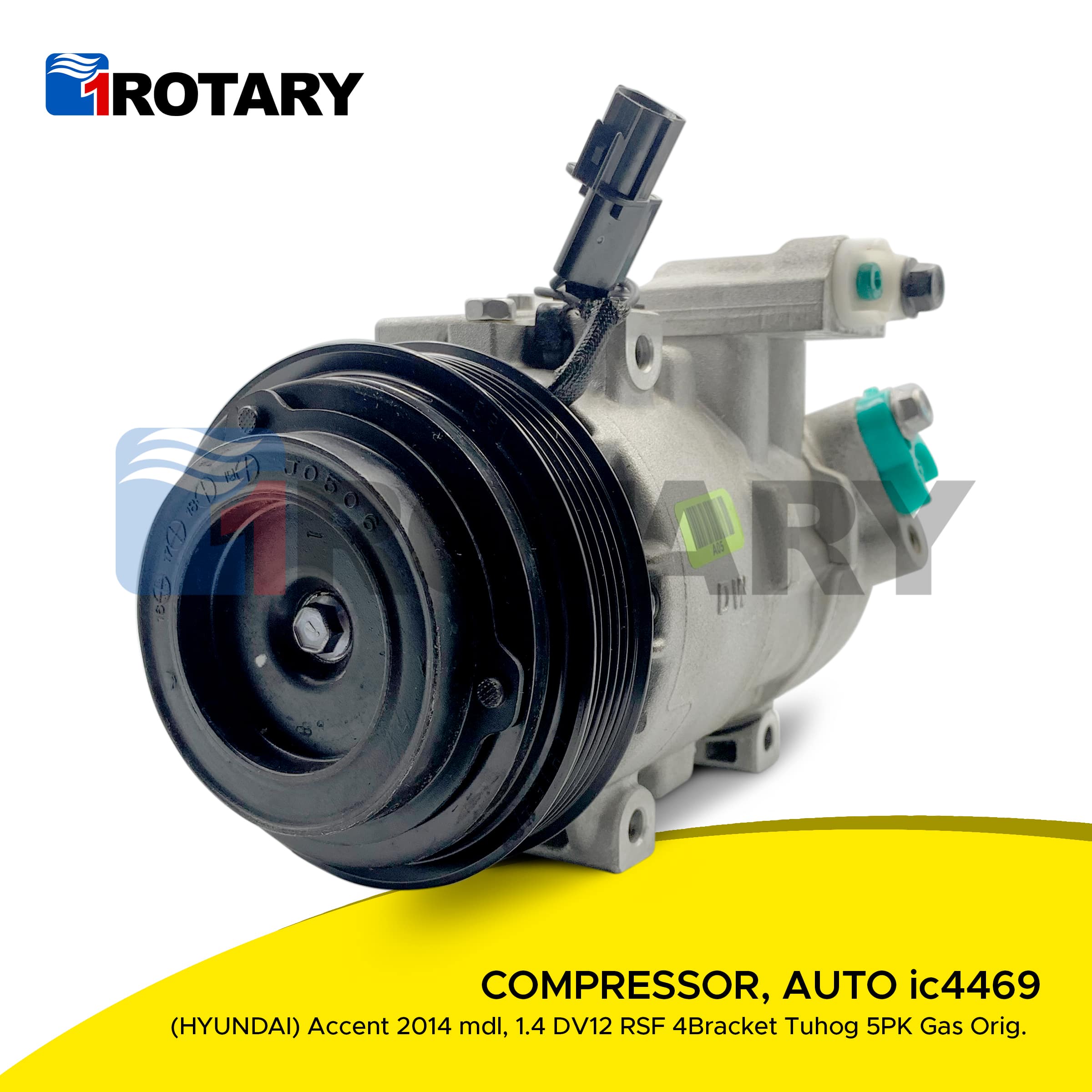 1Rotary Auto Compressor (Hyundai) Accent 2014 mdl, 1.4 DV12 RSF