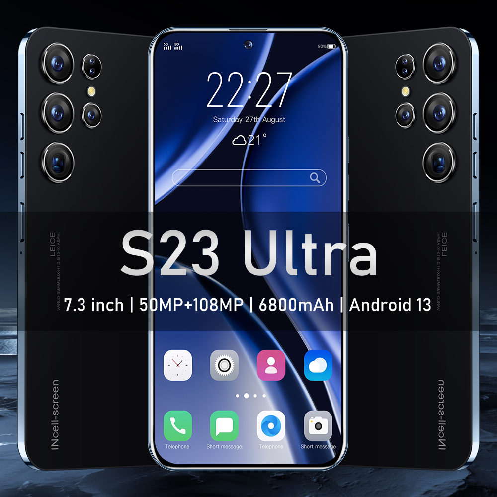 S23 Ultra 7,5 Inch RAM12GB+512GB 32MP+Camera HD 64MP pin 6800mAh thẻ SIM