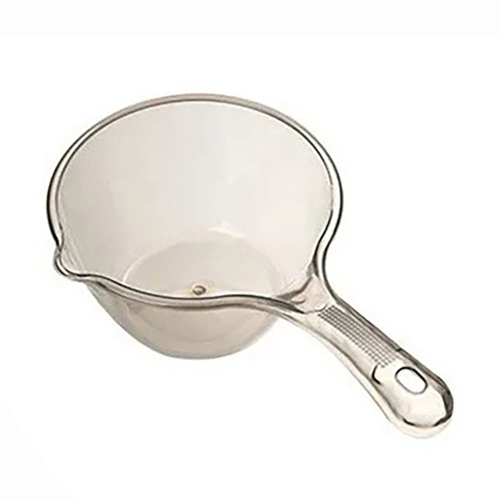 PETISEE Transparent Water Ladle Shampooing Water Scoop Thickened Anti-fall Big Water Dipper Kitchen Long Handle Bath Water Spoon