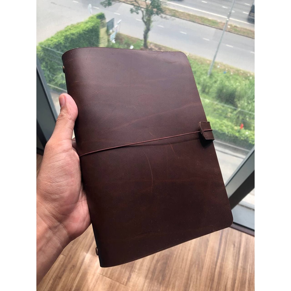 [Handmade] Sổ tay A5 bìa da thật - A5M01