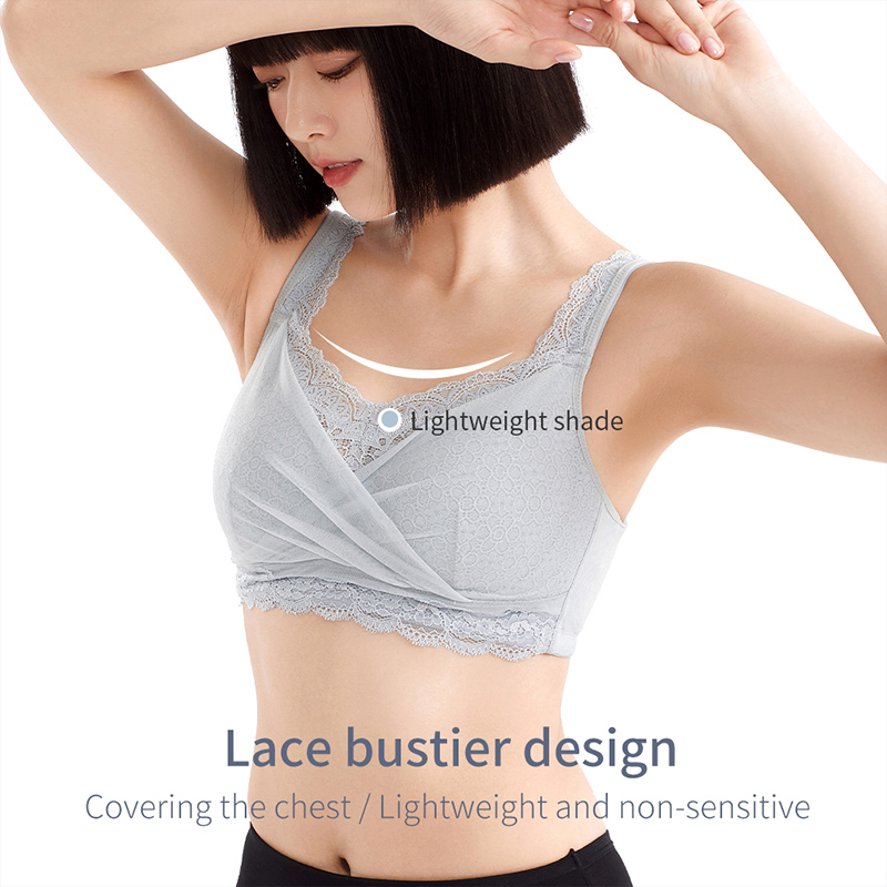 LERVANLA 6049 Silicone Breast Bra Cancer Surgery Special Breast Bra Underwear Without Rims Breast Lace Tube Top. 