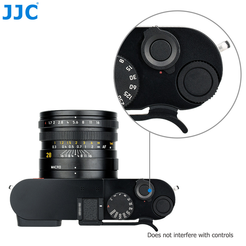JJC Metal Thumb Grip Holder for Leica Q2 Camera, Secure Handle Bracket with Hot shoe Cover Function