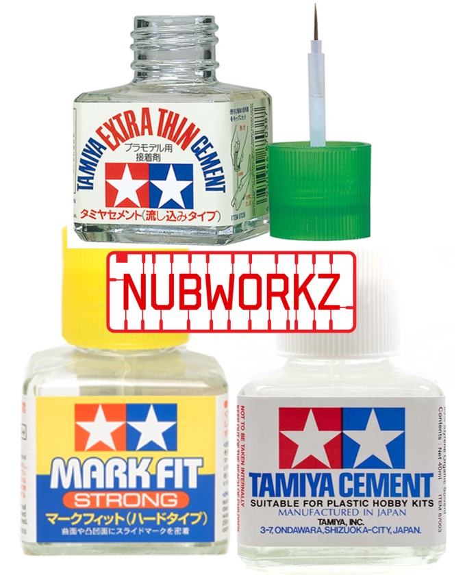 Tamiya Mark Fit Strong / Cement / Extra Thin Cement