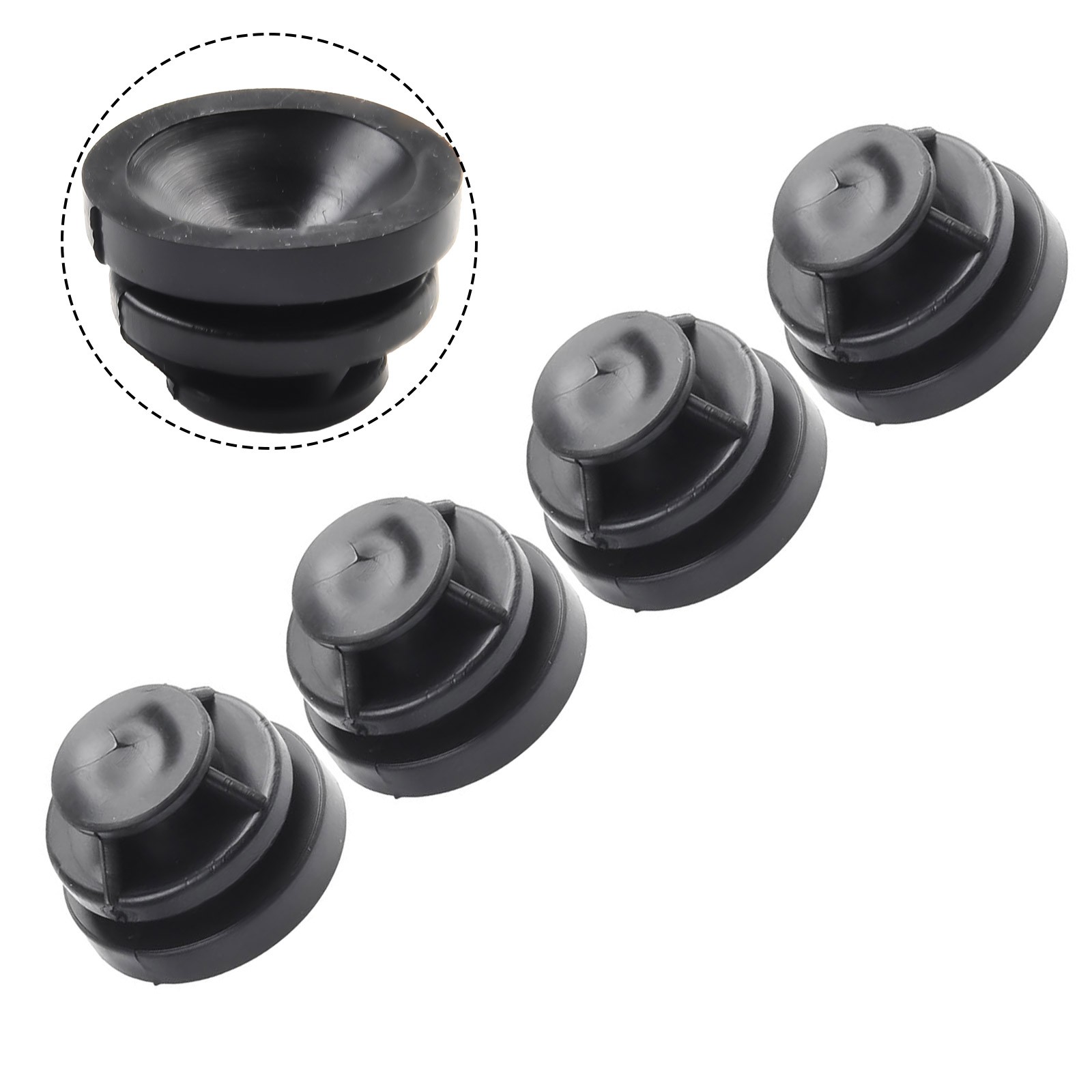 【Overauto】 Rubber Mounts Car Engine 4Pcs Black Bush Buffer P30110238 Brand New High Quality