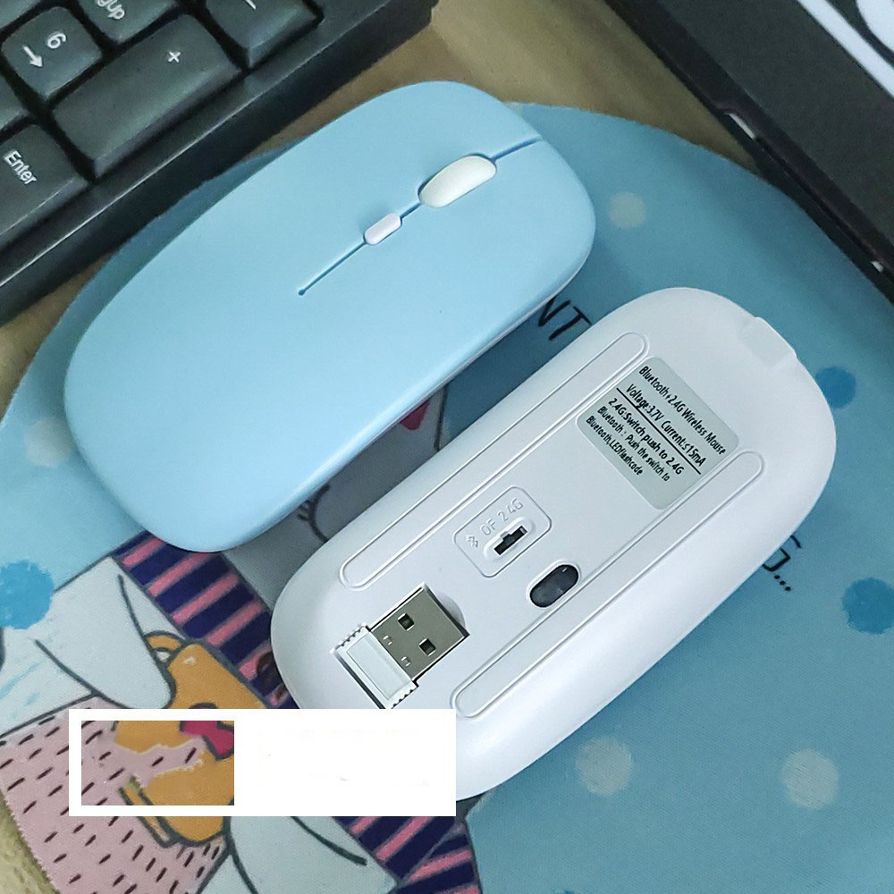 Rechargeable Wireless Bluetooth-compatible Mouse Portable Silent Ergonomic Mice For Computer Laptop Tablet Phone Office Gaming Mouse