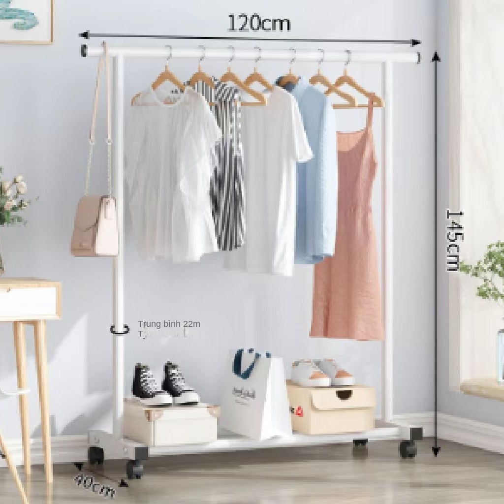 Cho thuê phòng đơn giản móc treo quần áo kiểu sàn treo quần áo phòng ngủ giá treo áo khoác gia đình giá đựng quần áo ban công