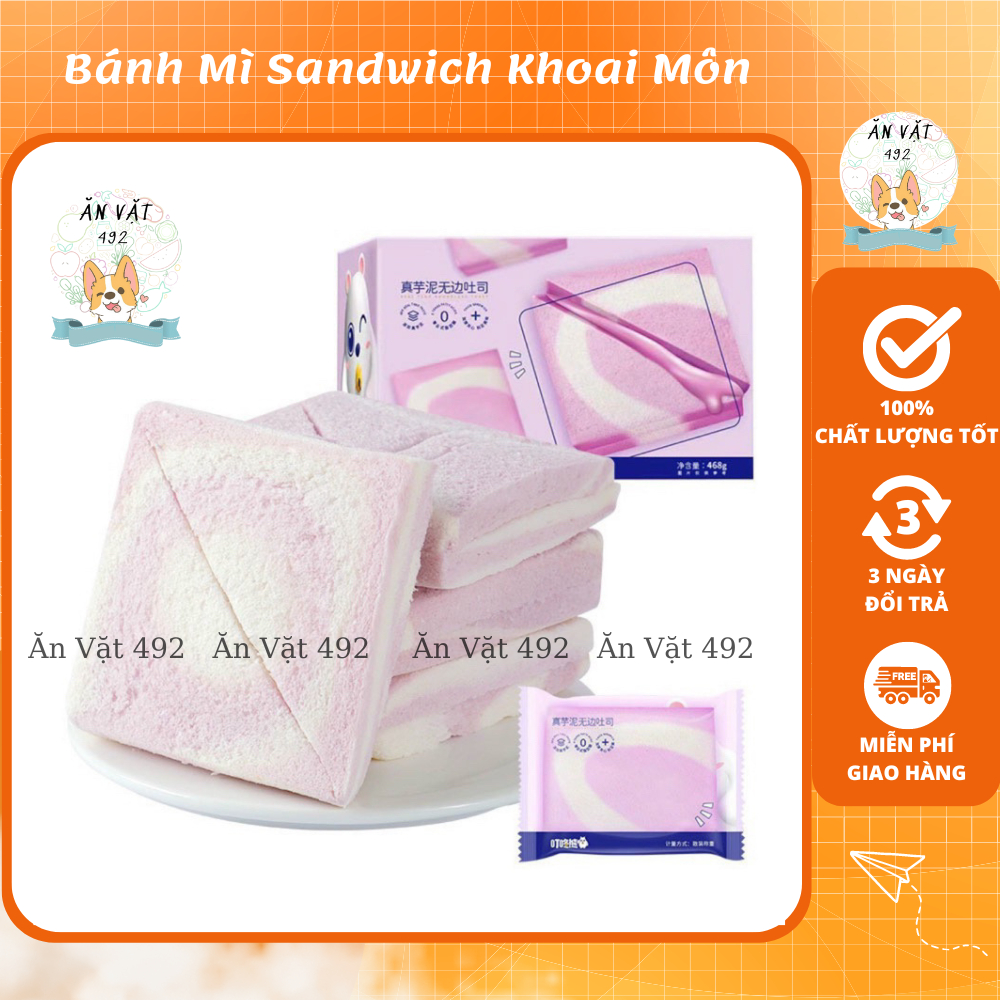 Bánh mì sandwich khoai môn nhân chảy đài loan - ăn vặt 492