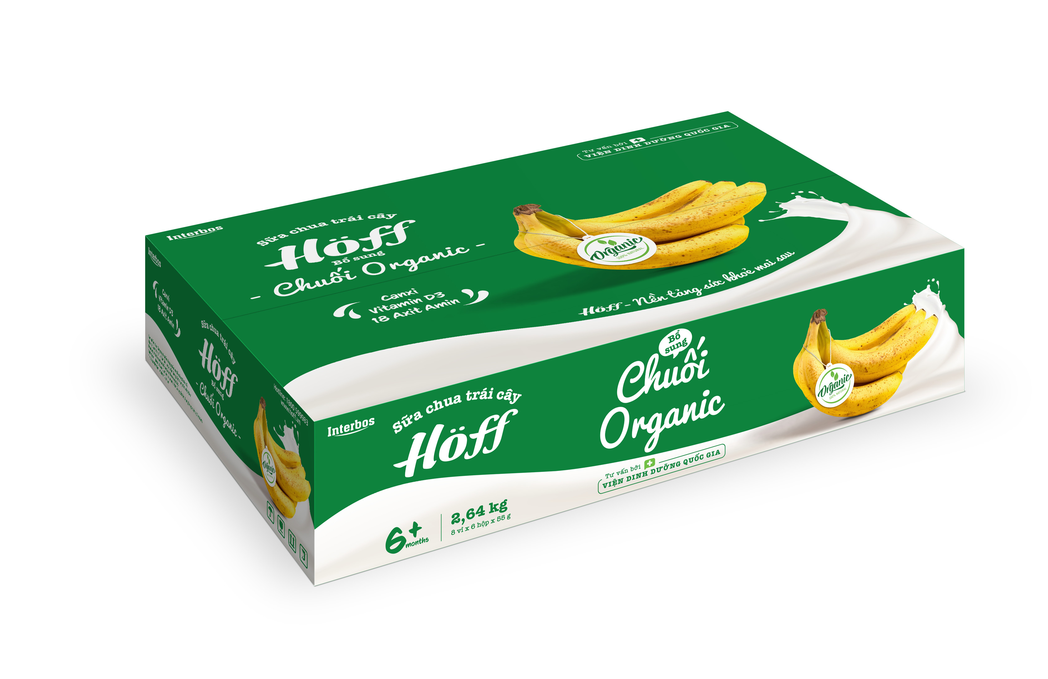 Sữa Chua Chuối Organic Hoff (thùng - 48 hộp)