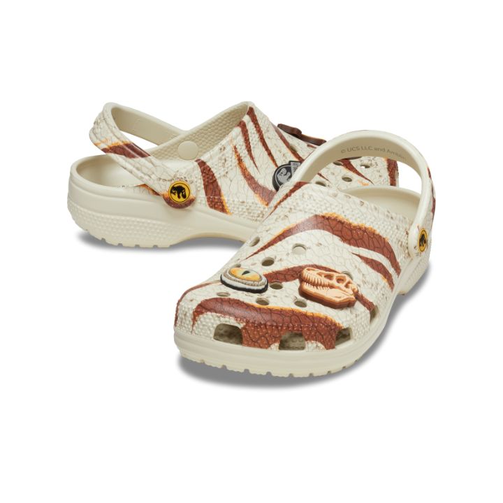 Giày Clog Unisex Crocs Jurassic World Classic - Bone