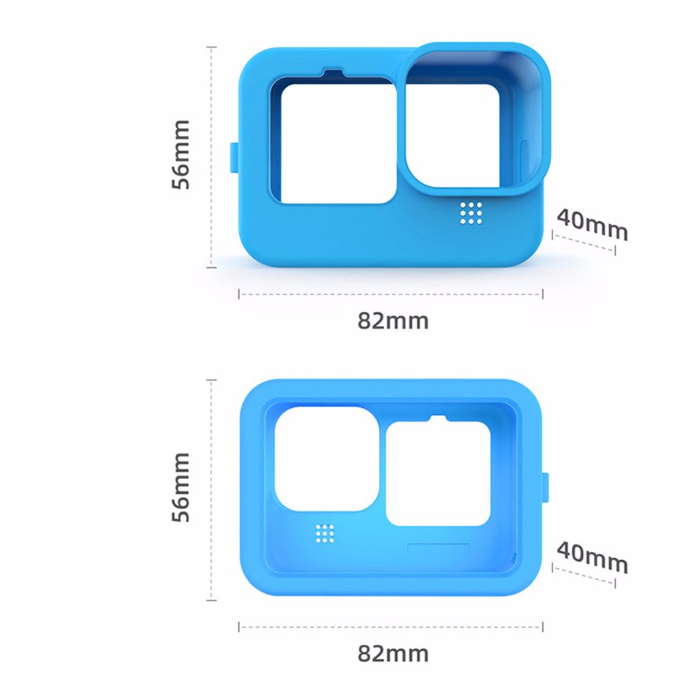 HSFJHSS Dustproof Shell Shockproof Rubber Silicone Housing Protective Case Protective Cover For gopro hero 9 Camera Lens Protect Cover Action Camera Shell Camera Case