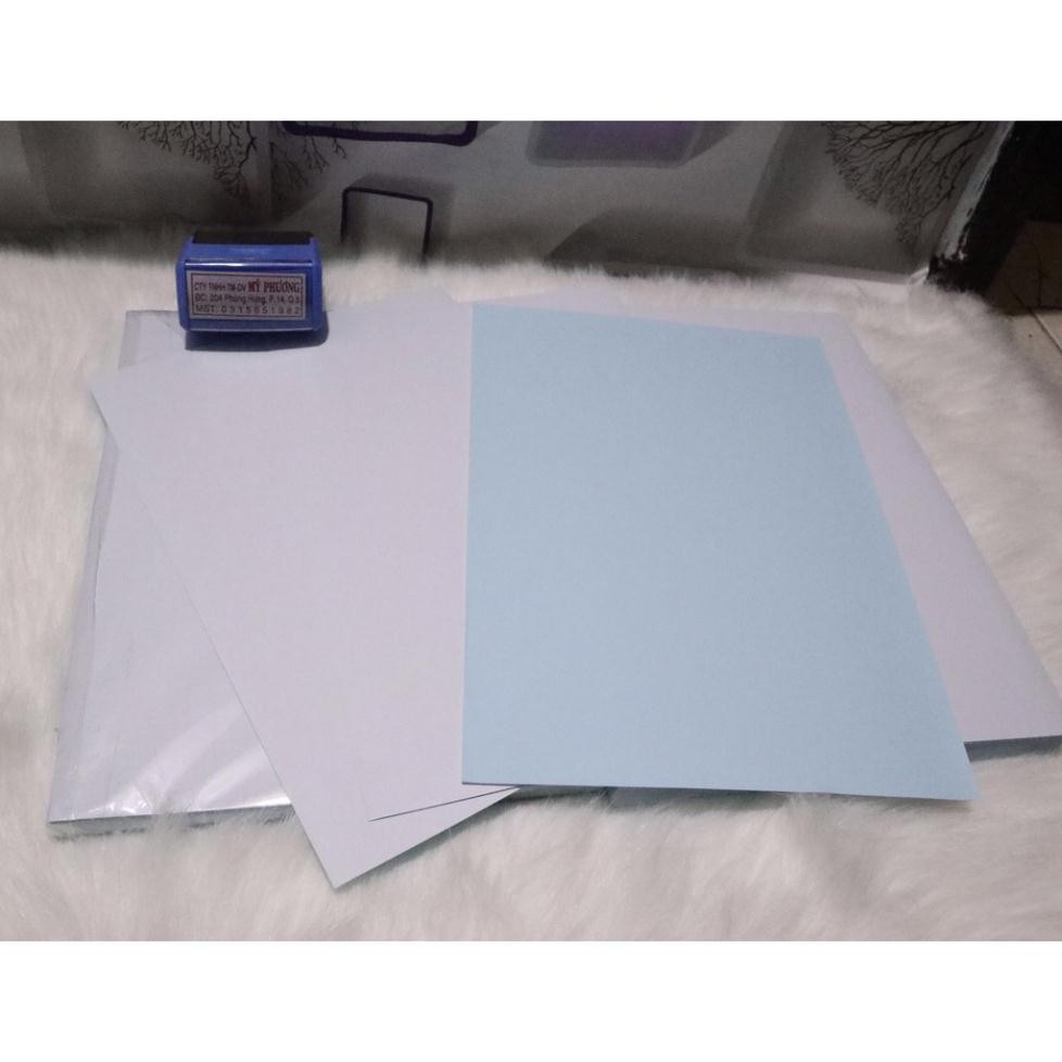 [HCM]Decal đế xanh khổ A6,100 tờ/xấp