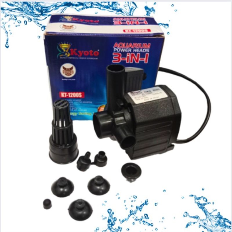 Pompa aquarium hidroponik kolam kecil KYOTO KT 1200S