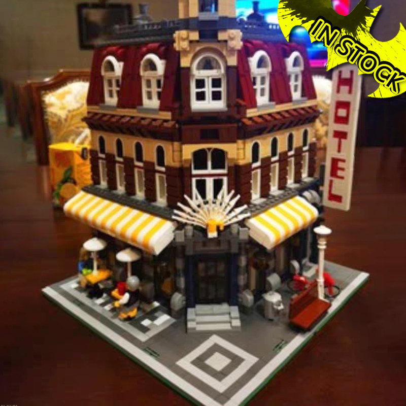 City Building Blocks Sets Street Creator 15002 Cafe Corner Bricks Model Kids Toy