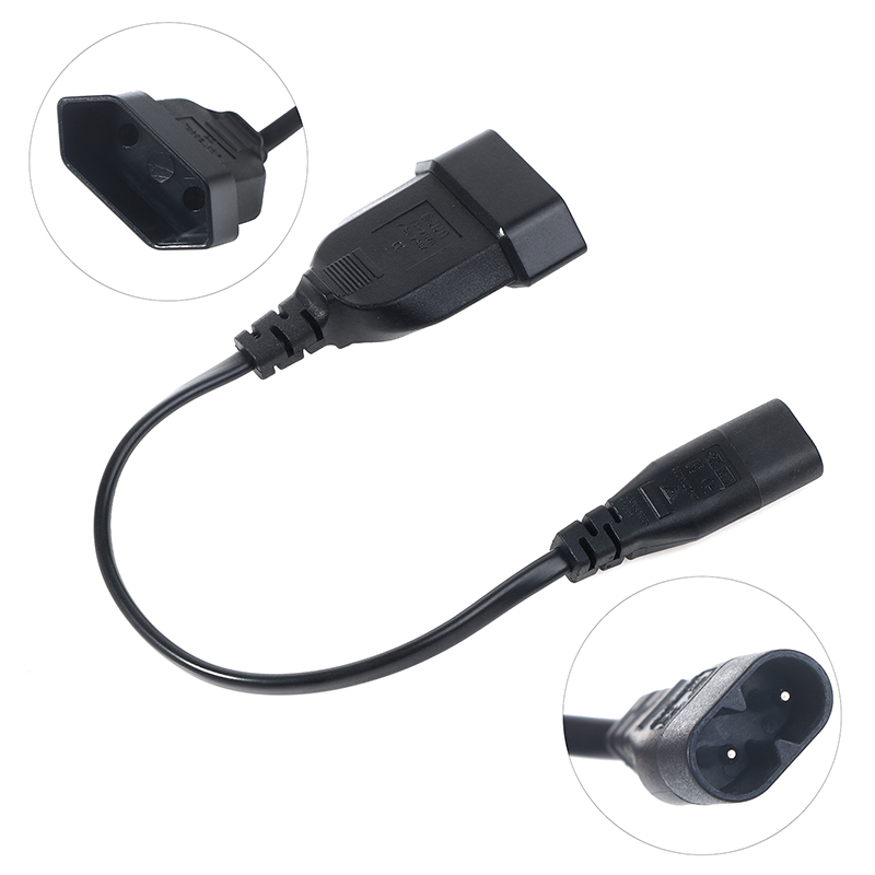 For PDU UPS 25cm IEC320 C8 Male To Europe Schoko CEE7/16 Outlet Female Socket Power Extension Cable. 