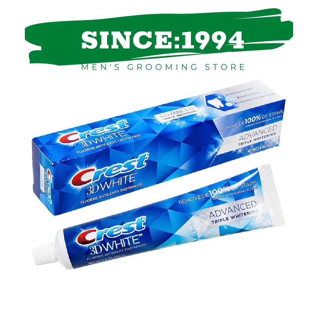 [ Hàng Mỹ ] Kem đánh răng Crest 3D White Advanced Whitening 147g - Mẫu Mới