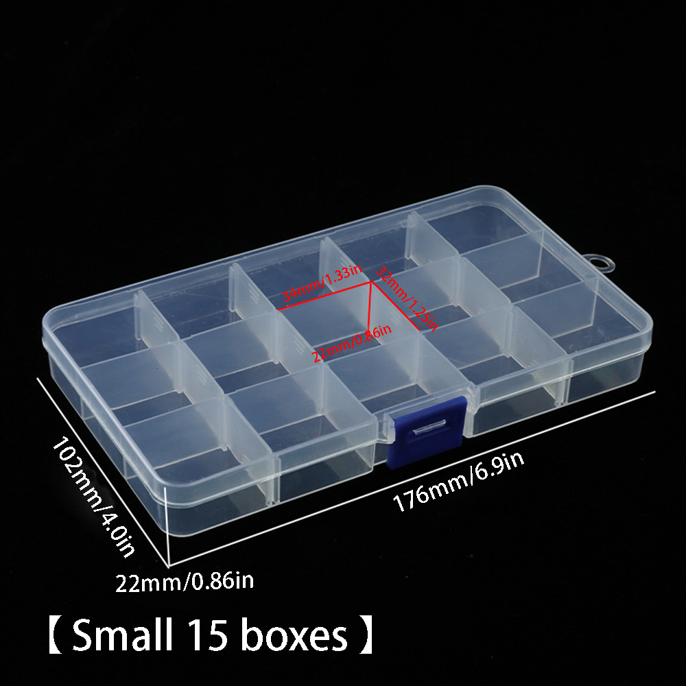 FocusAi PP Component Storage Box Plastic Organizer Adjustable Container Removable Grids Tool Boxes for Electronic Component