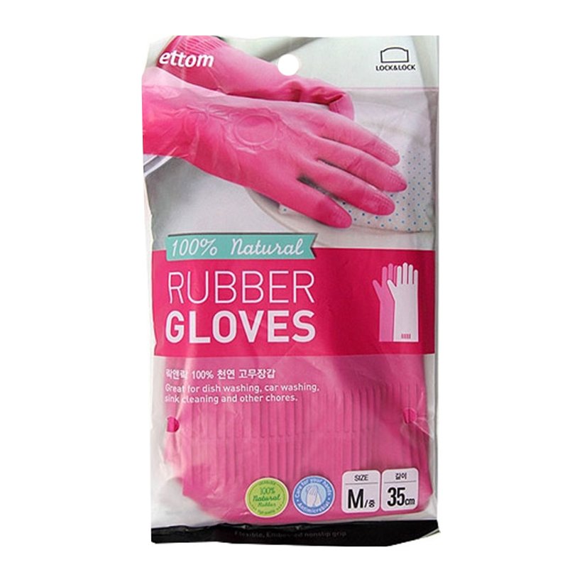 Bao tay găng tay rửa chén cao su tự nhiên Lock&Lock ETM805P ETM804Y ETM803Y ETM802P ETM801P