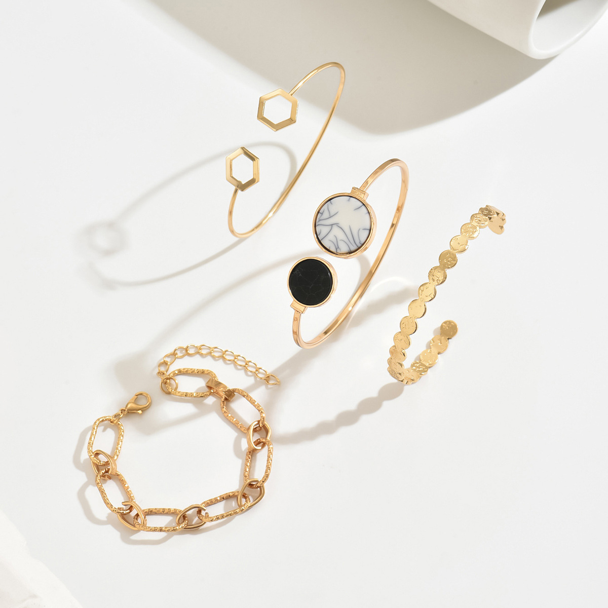 %E3%80%90Top-notch%20quality%E3%80%91Four%20Seasons%20Geometric%20Marble%20Texture%20Bracelet%20suit%20Simple%20All-match%20Autumn%20and%20Winter%20Open%20Stacked%20for%20Women%20-%20Image%206