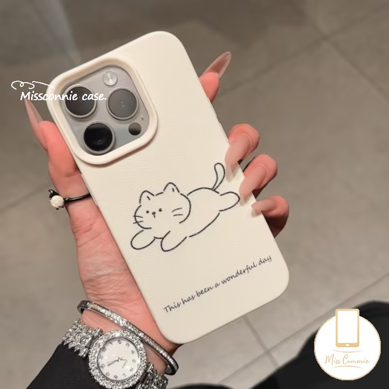 Doodle%20Cute%20Black%20Letters%20Cat%20Case%20Compatible%20for%20IPhone%2016%2011%2015%2013%2012%2014%20Pro%20Max%20XR%2014%2016%2015%20Plus%20X%20XS%20Max%20Cartoon%20Cat%20Luxury%20Case%20-%20Image%202