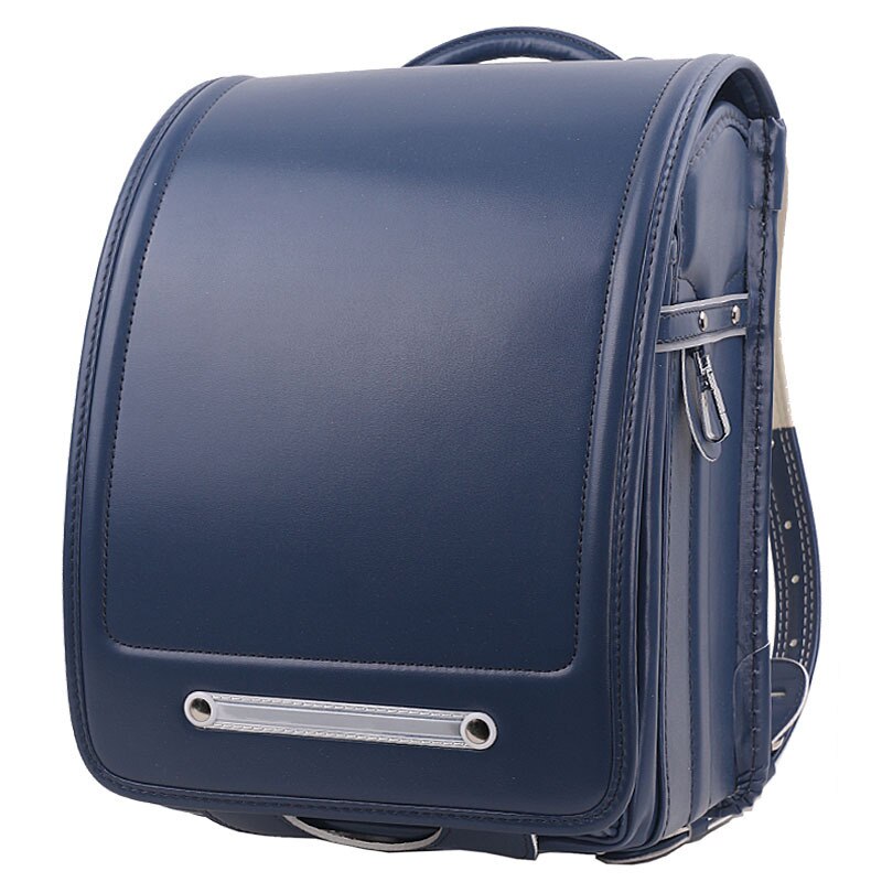 Japan children's anti-Humpback bag-automatic buckle-Navy