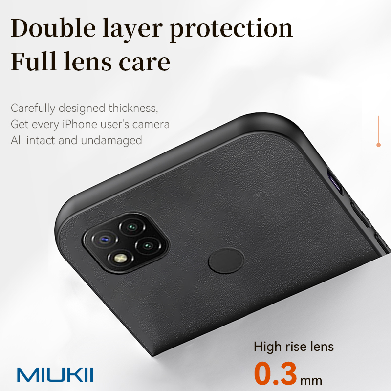 Case Redmi 9C Soft Phone Case Authentic Camera Protection Luxury Leather Cover Sheep Bark Casing For Xiaomi Redmi9C M2006C3MG M2006C3MT