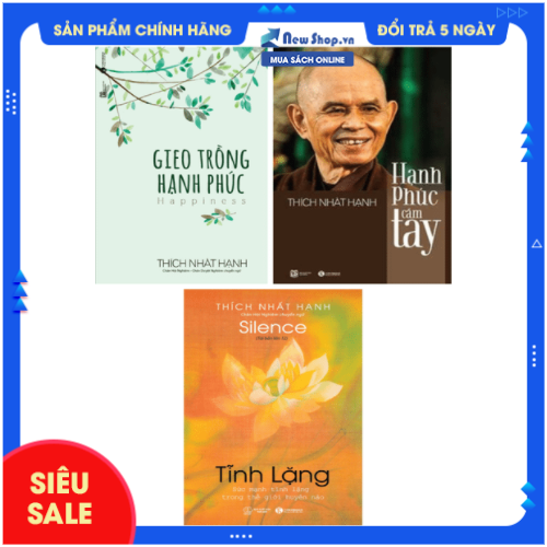 Sách - combo tĩnh lặng + gieo trồng hạnh phúc + hạnh phúc cầm tay - newshop