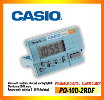 Casio Digital Travel Alarm Clock Blue