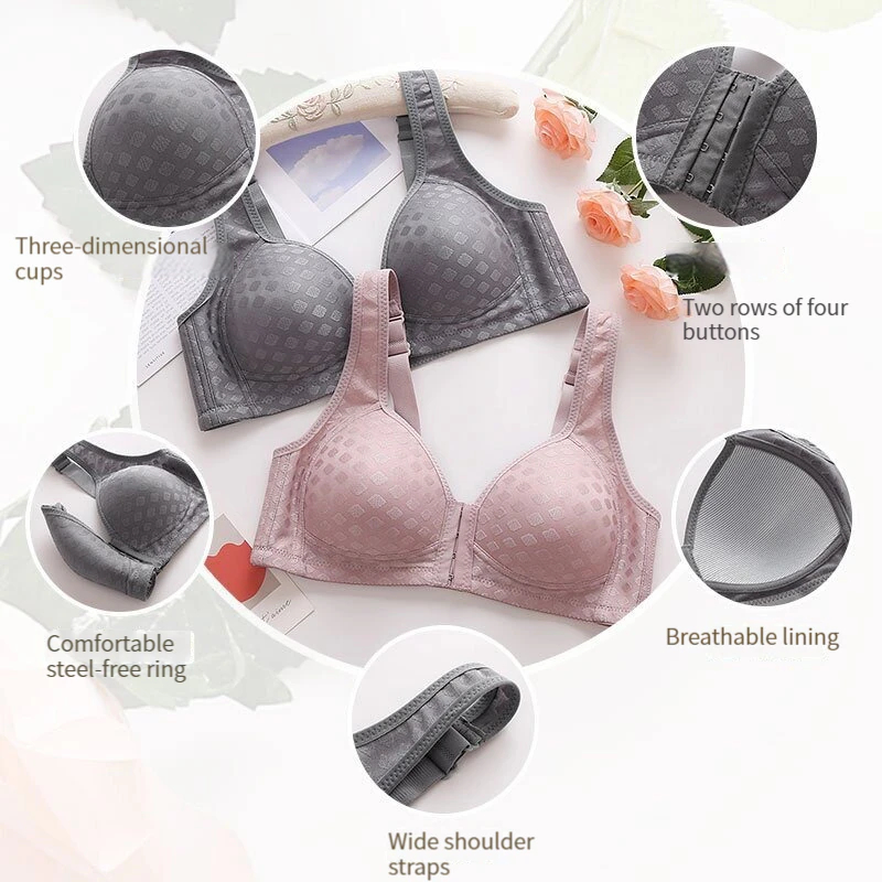 Bras%20Women%20Thin%20Underwear%20Big%20Size%20Type%20Front%20Opening%20Button%20No%20Steel%20Ring%20Push%20Up%20Solid%20Color%20Breathable%20Brassiere%20Bra%20-%20Image%205