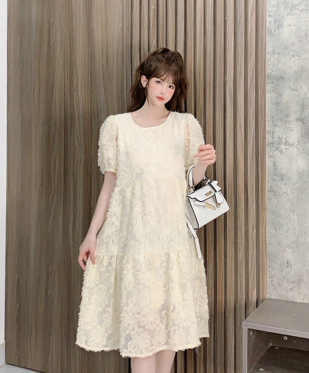 Đầm Suông Đuôi Cá Cổ Đức Sơ Mi - Váy Xuông Xinh Freesize