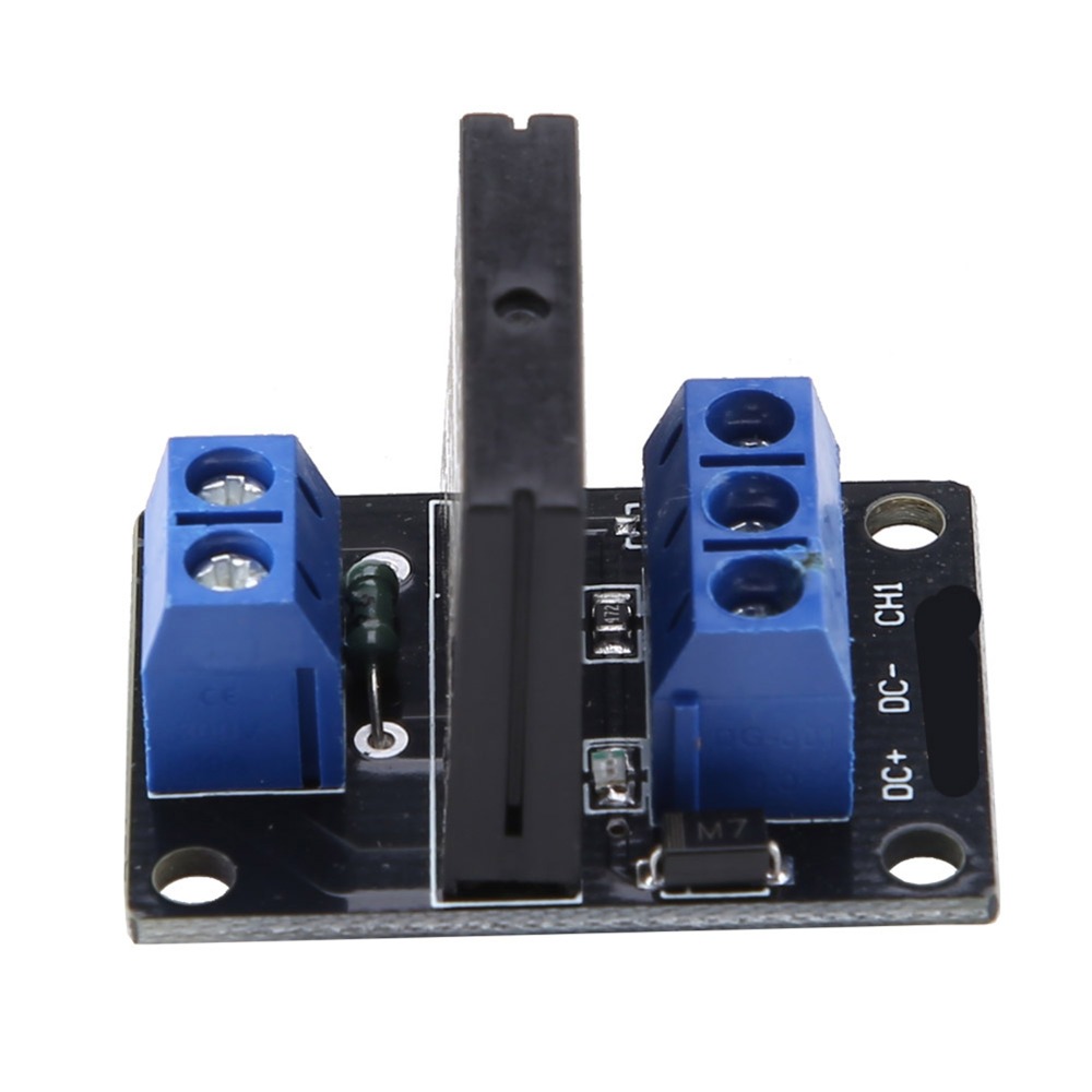 DC-controlled AC DC 5/12V 1 Channel Solid State Relay Module 1-Channel High Level Trigger 1 Channel SSR Module with Fuse 240VAC 2A 1-Channel High Level SSR Module Power Switching. 
