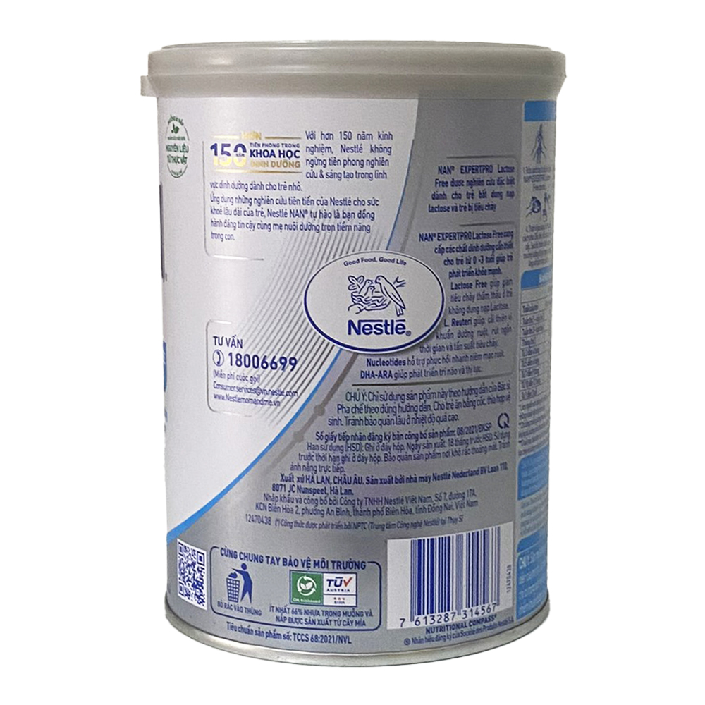 Sữa NAN Expertpro 400G Nestle (trẻ tiêu chảy và không dung nạp lactose) Mẫu mới