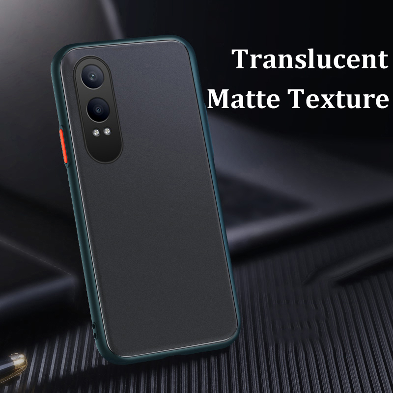 Phone case OnePlus Nord CE 4 Lite Shockproof Scrub Matte Transparent Soft edge Silicone Frame Hard Clear Back Cover OnePlus Nord CE 4lite Case.