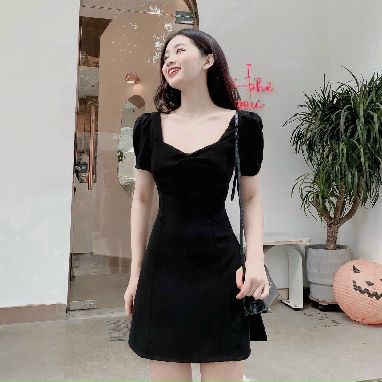 LIKEHER - ĐẦM NỮ D2268 MÀU ĐEN TRẺ TRUNG SIÊU TÔN DÁNG