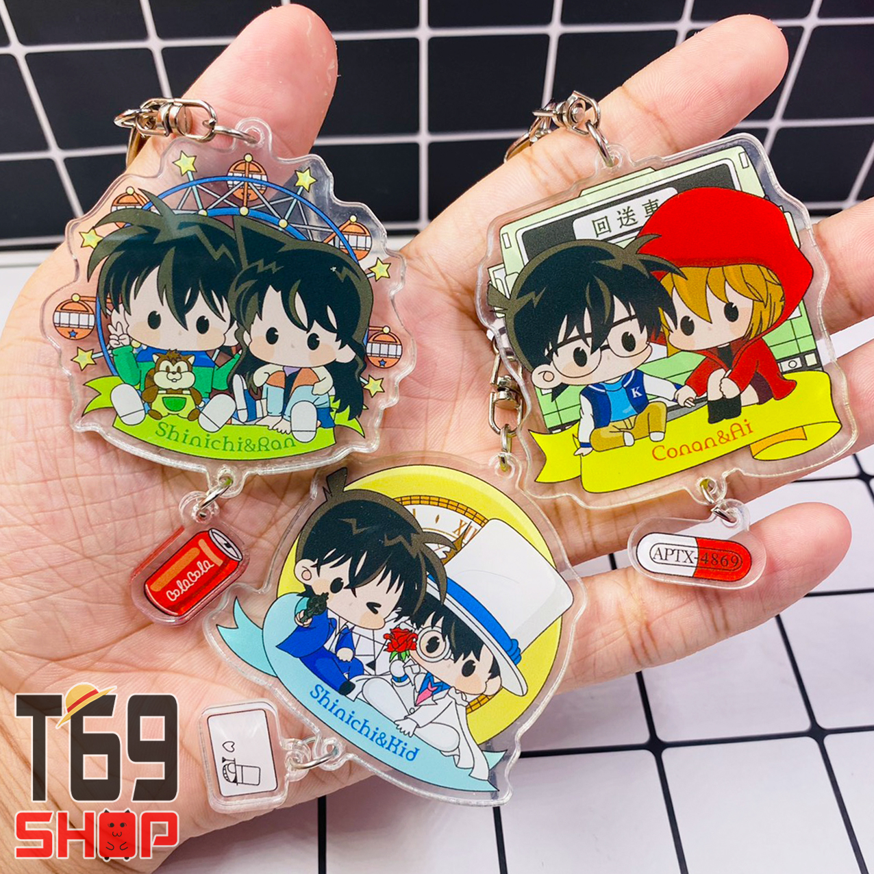 Móc khóa mica anime Detective Conan - Couple [T69 Shop]