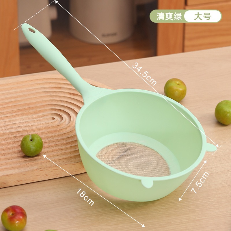 Rổ vo gạo/ rửa rau củ quả có tay cầm tiện dụng cho nhà bếp 34.5x18cm