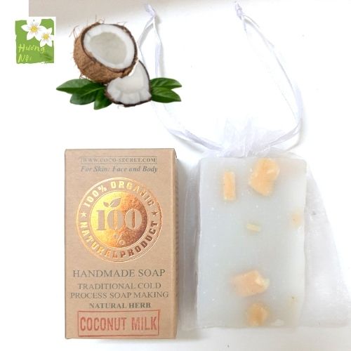 [HCM]Xà bông sữa dừa dưỡng sáng da Coco Secret 110g