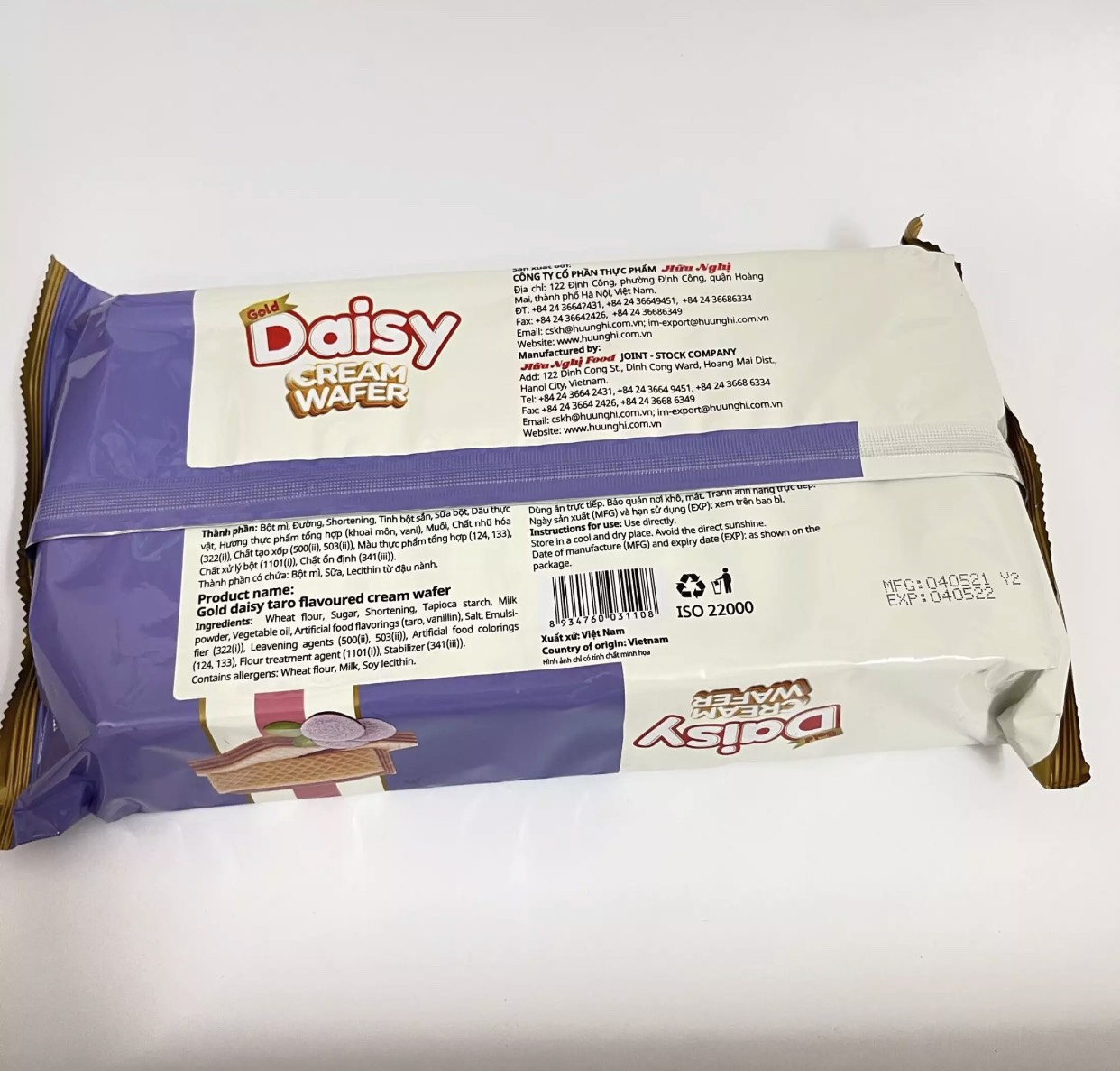 Gold Daisy bánh kem xốp vị khoai môn 285g