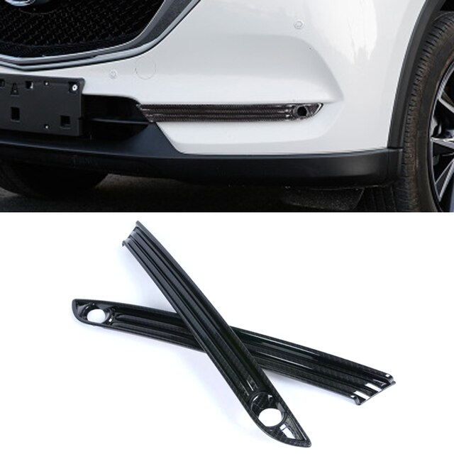 Carbon fiber/silver car headlight eyebrow cover trim head lamp eyelid exterior accessories for mazda cx-5 cx5 2017-2021 cx-8