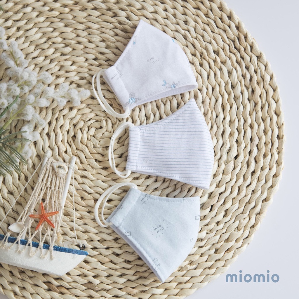 Miomio. Set 3 khẩu trang cotton mềm mại 6M-1Y