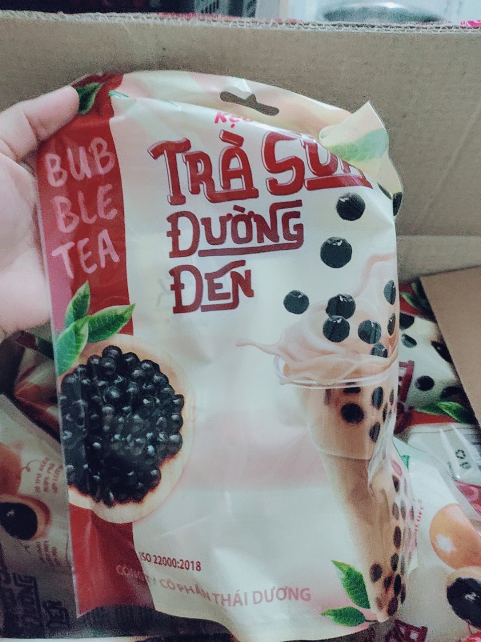 Kẹo trà sữa đường đen mix vị 320g bubble tea
