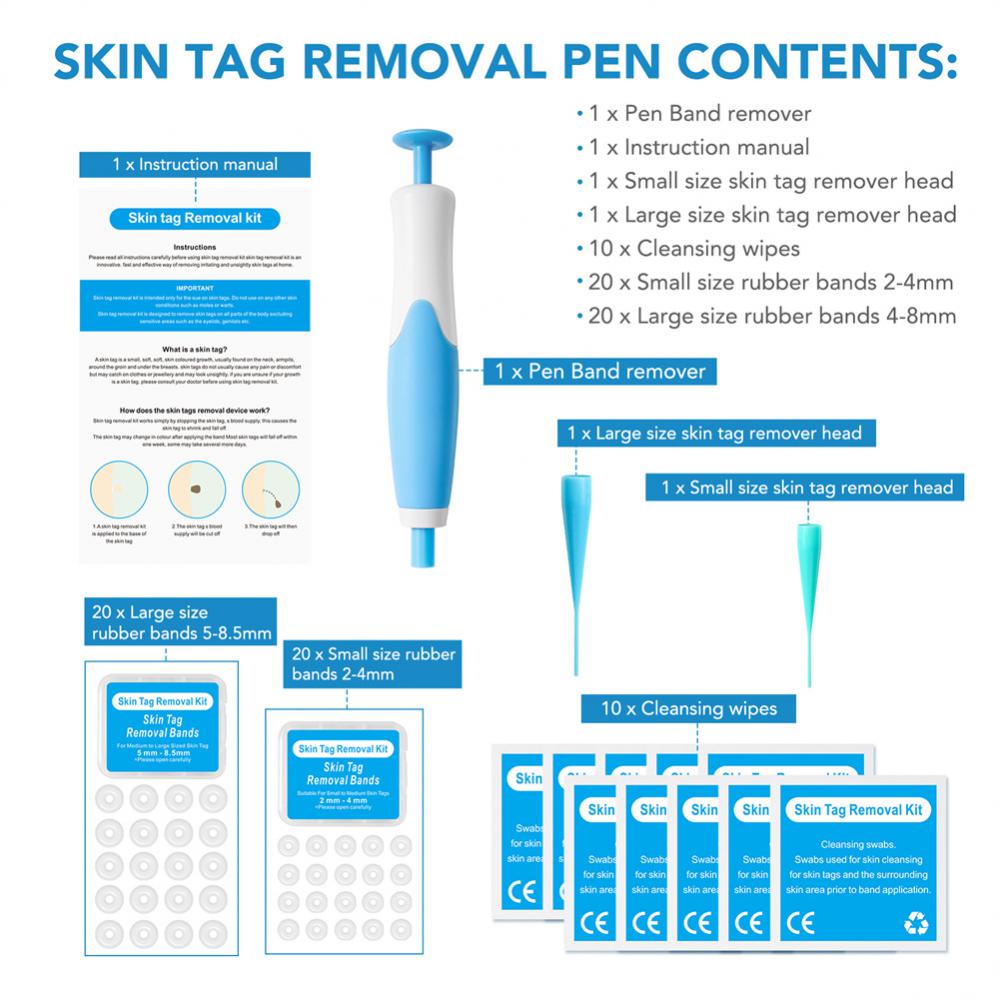 Huangdian Profesional 2In1 Painless Auto Skin Tag Mole Wart Removal Kit Face Skin Care Body Wart And Dot Treatments Remover Plantar Warts Corn Removal. 
