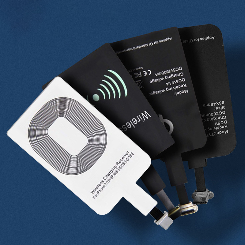 Aiqinhaimaoyi 1 cái máy thu sạc không dây phổ thông Qi tiêu chuẩn Micro USB Loại-C thích hợp cho Android Huawei sạc iPhone vá