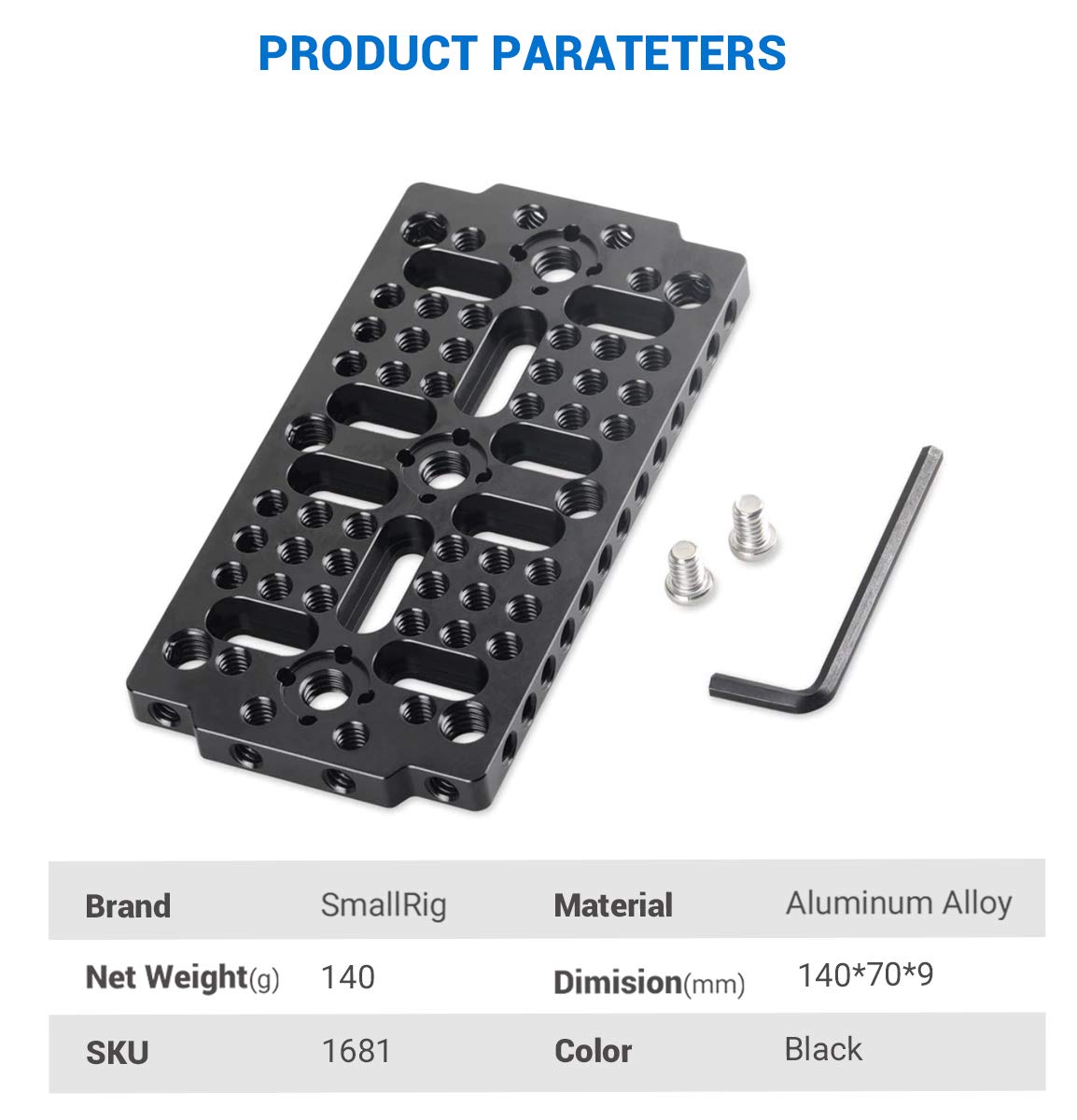 SmallRig Multi-Purpose Switching Plate for Rail Block Dovetail Camera Cheese Plate 1681