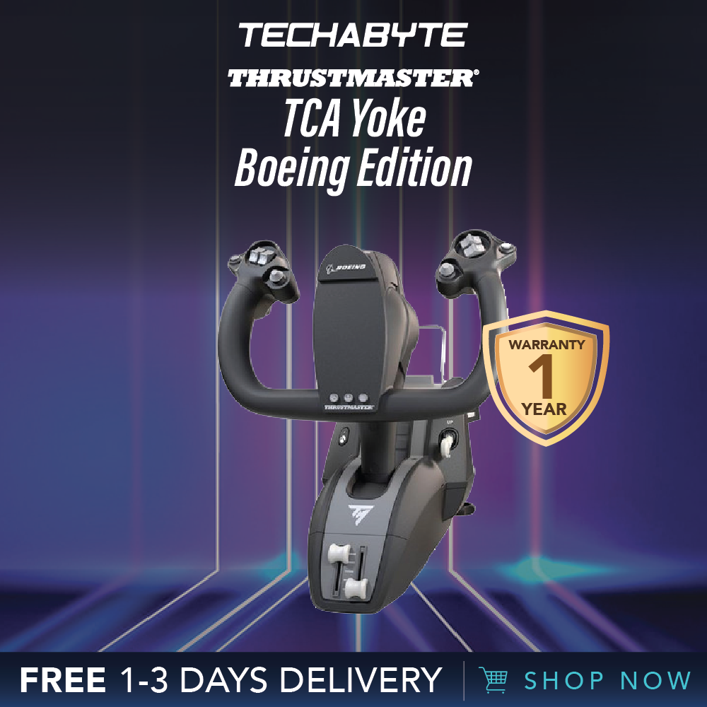 ThrustMaster TCA Yoke Boeing Edition Flight PC Joysticks Lazada Singapore