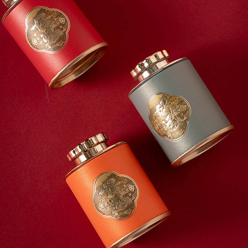 【sought-after】 NEW Dragon Mini Empty Tea Tin Can Household Green Black Tea Sealed Jar Portable Travel Small Tea Packaging Box Paper Storage Can.