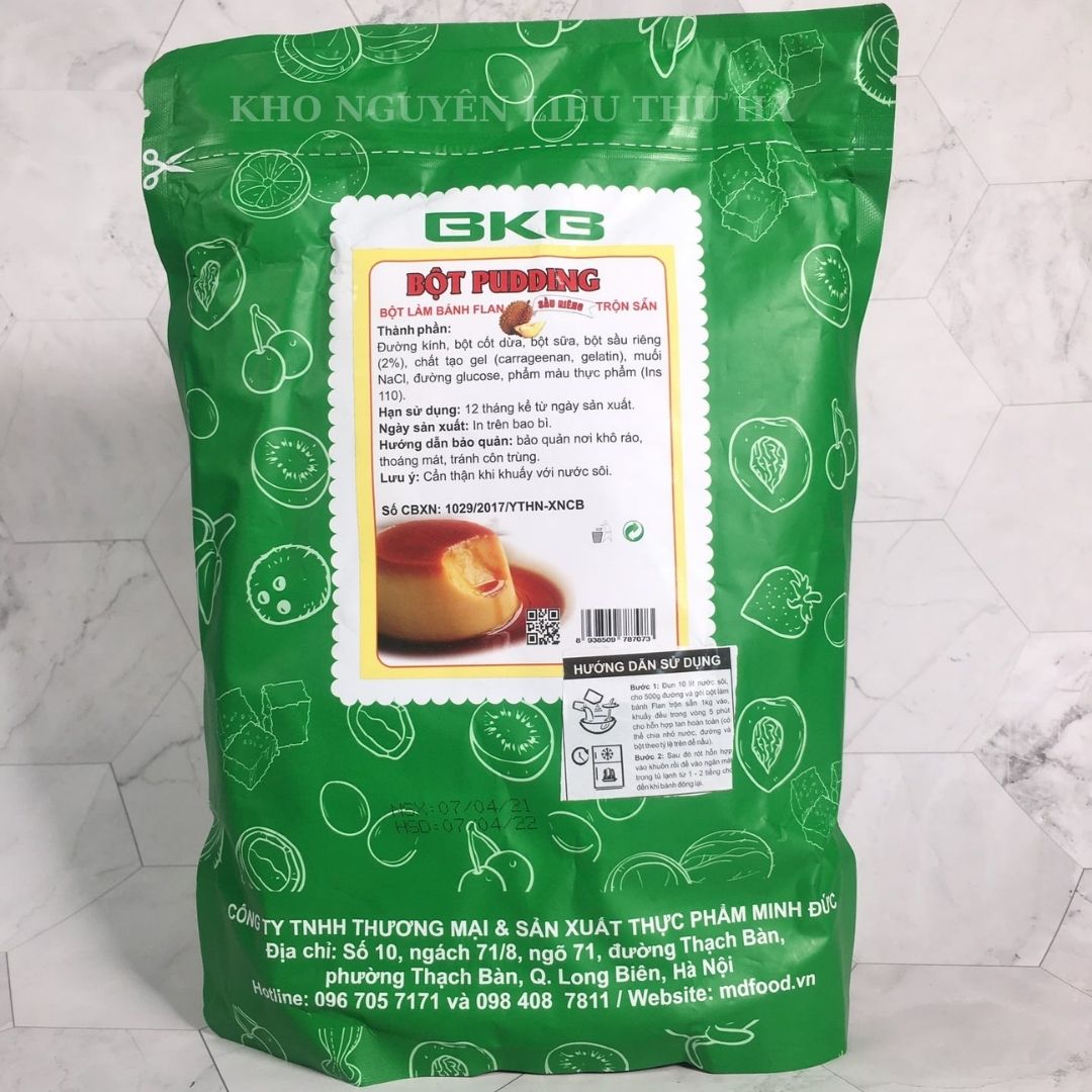 Bột Pudding BKB Hương Vị Đặc Sắc 1kg – Tinh Hoa Tráng Miệng, Topping Đỉnh Cao!