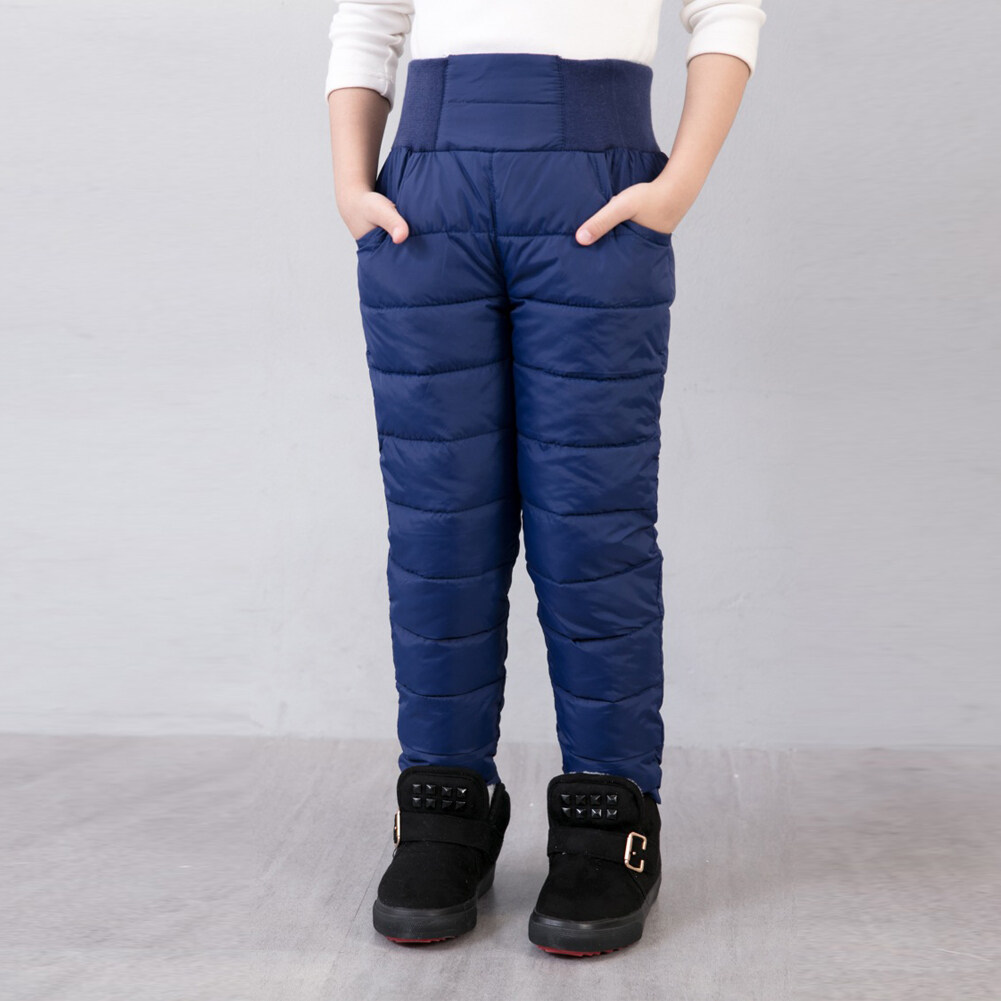 Rolanko 3-11 Years Kids Winter Pants Long Padded Thick Warm