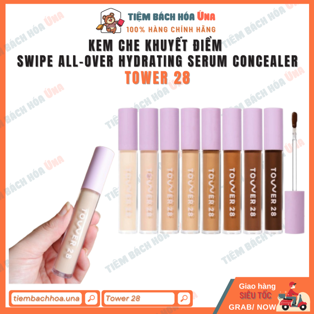 Kem che khuyết điểm Tower 28 Swipe All-Over Hydrating Serum Concealer