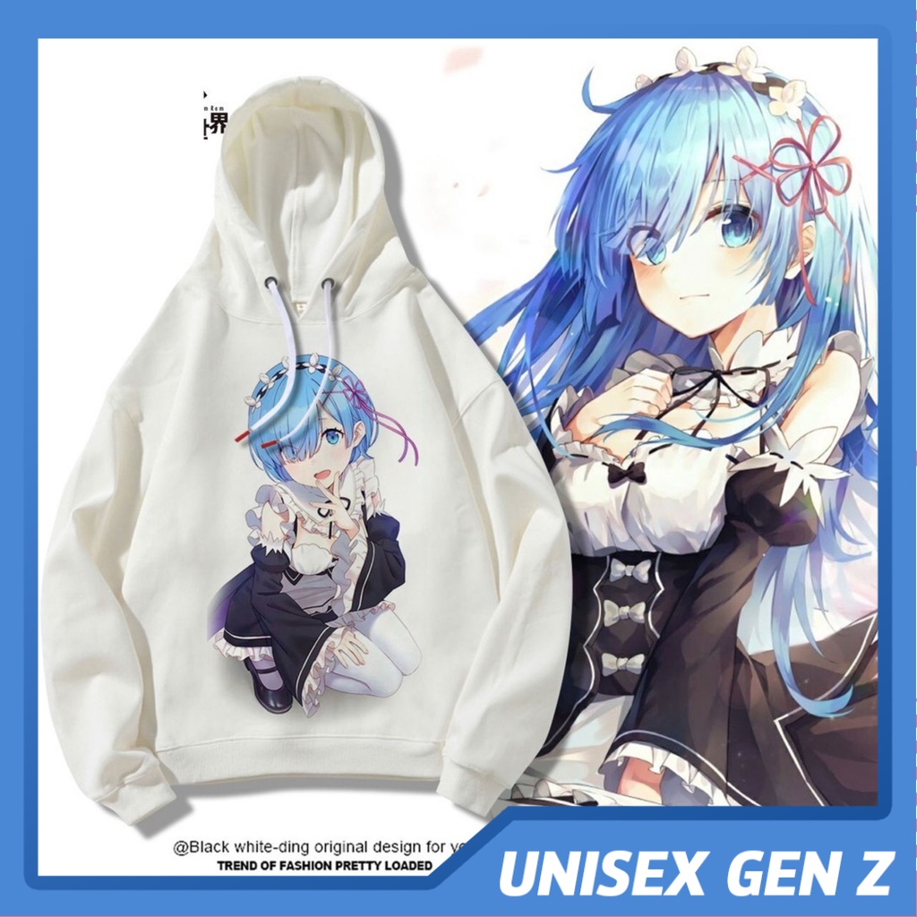 Áo Hoodie Nỉ Ấm Anime Re:Zero Rem & Ram