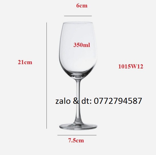 Ly Thủy Tinh Ocean Madison Red ( White ) W.I.N.E 425ml  1015R15 , 350ml  1015W12 , Nhập Khẩu Thái Lan